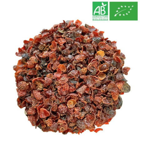 Cynorrhodon Bio - Fruit coupé -Grossiste - Herboristerie - Grossiste-Thé.com