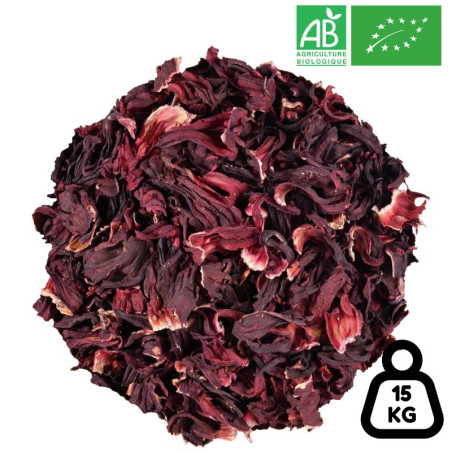 Hibiscus en Vrac - Sac de 15kg - Grossiste Herboristerie Bio