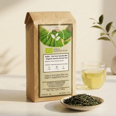 Thé Vert Sencha Grossiste Thé Vert Bio - Sachet 1kg