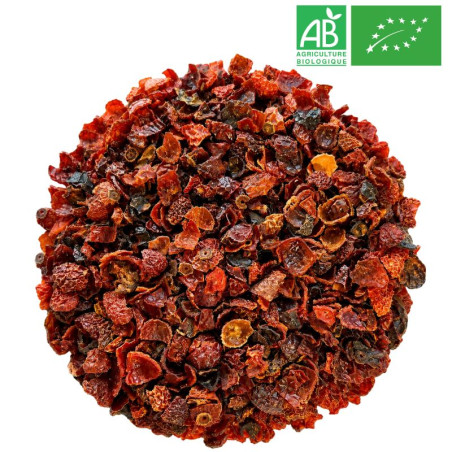 Cynorrhodon Bio - Fruit coupé -Grossiste - Herboristerie - Grossiste-Thé.com