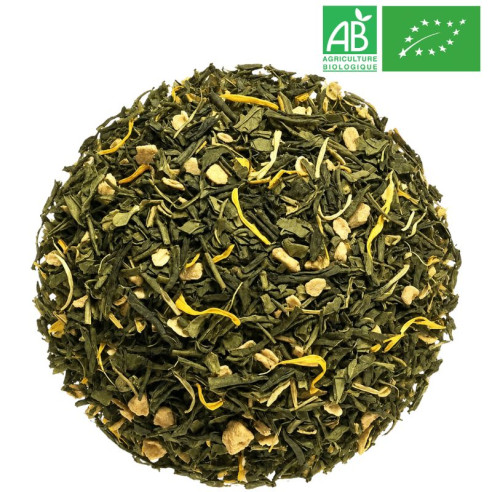 Thé Exotique Ananas Gingembre Grossiste Thé Vert Bio